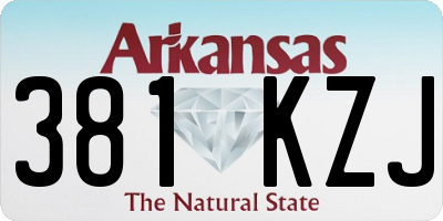 AR license plate 381KZJ