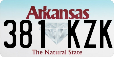 AR license plate 381KZK