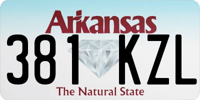 AR license plate 381KZL