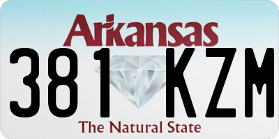AR license plate 381KZM