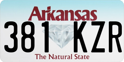 AR license plate 381KZR