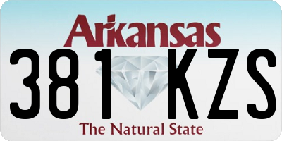 AR license plate 381KZS
