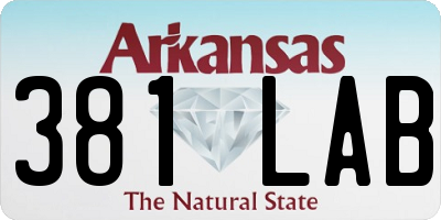 AR license plate 381LAB