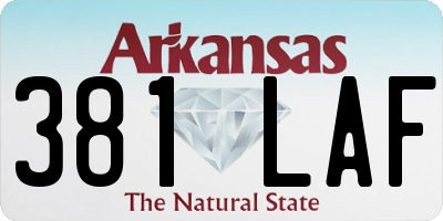 AR license plate 381LAF