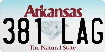 AR license plate 381LAG