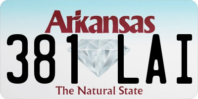 AR license plate 381LAI