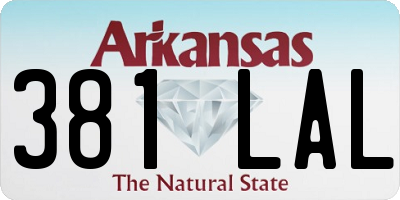 AR license plate 381LAL