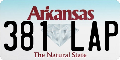 AR license plate 381LAP