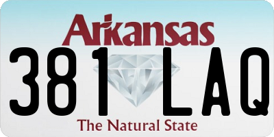 AR license plate 381LAQ
