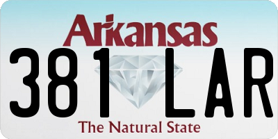 AR license plate 381LAR