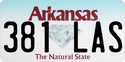 AR license plate 381LAS