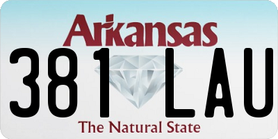 AR license plate 381LAU