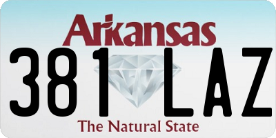 AR license plate 381LAZ