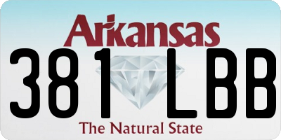 AR license plate 381LBB