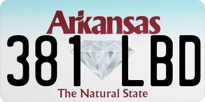 AR license plate 381LBD