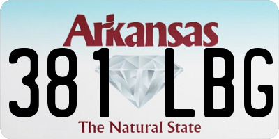 AR license plate 381LBG