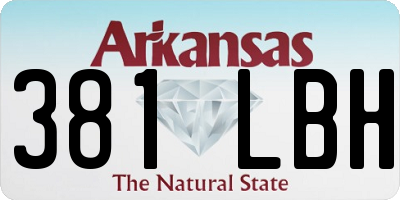 AR license plate 381LBH