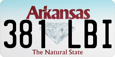 AR license plate 381LBI