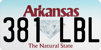 AR license plate 381LBL