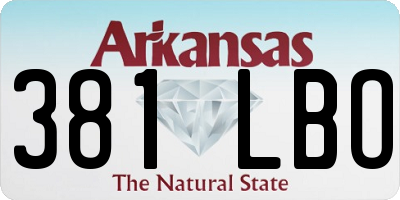 AR license plate 381LBO