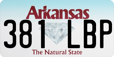 AR license plate 381LBP