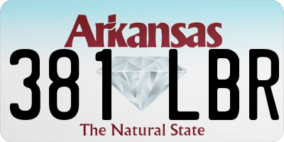 AR license plate 381LBR