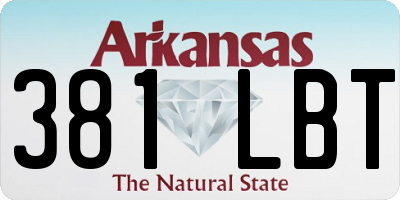 AR license plate 381LBT