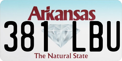 AR license plate 381LBU
