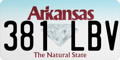 AR license plate 381LBV