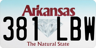 AR license plate 381LBW