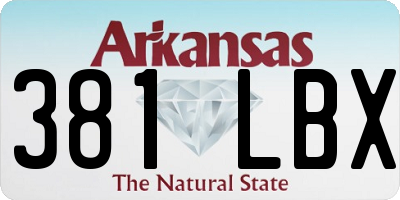 AR license plate 381LBX