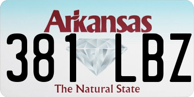 AR license plate 381LBZ