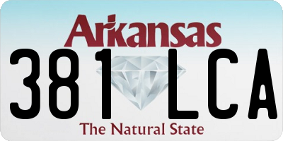 AR license plate 381LCA