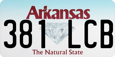 AR license plate 381LCB
