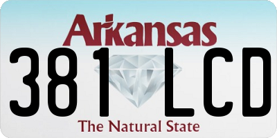 AR license plate 381LCD