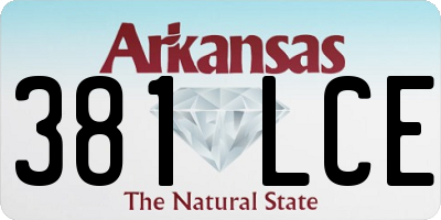 AR license plate 381LCE