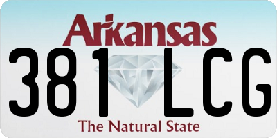 AR license plate 381LCG