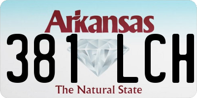 AR license plate 381LCH