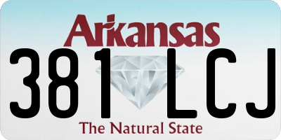 AR license plate 381LCJ