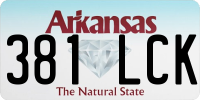 AR license plate 381LCK
