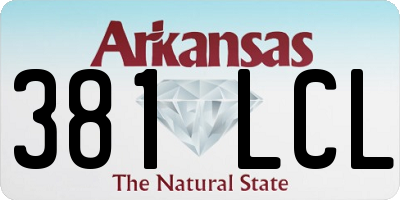 AR license plate 381LCL