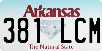 AR license plate 381LCM