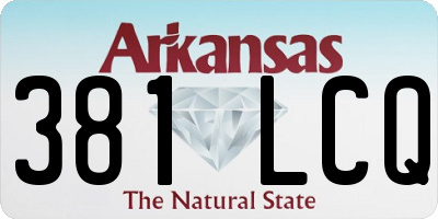 AR license plate 381LCQ