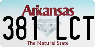 AR license plate 381LCT