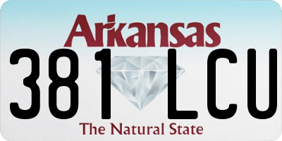 AR license plate 381LCU