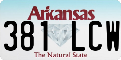 AR license plate 381LCW