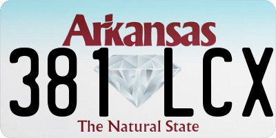 AR license plate 381LCX