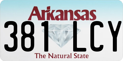 AR license plate 381LCY
