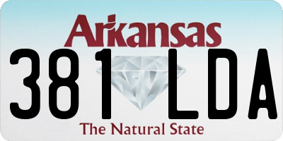AR license plate 381LDA