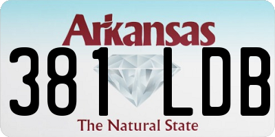 AR license plate 381LDB